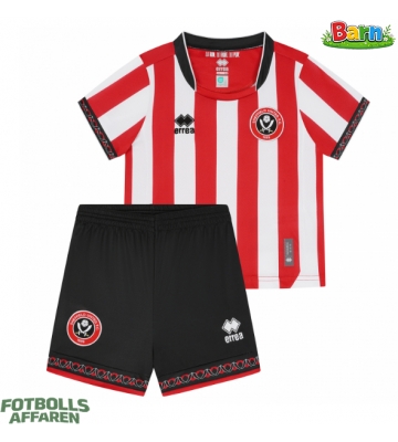Sheffield United Hemmaställ Barn 2025-26 Kortärmad (+ Korta byxor)